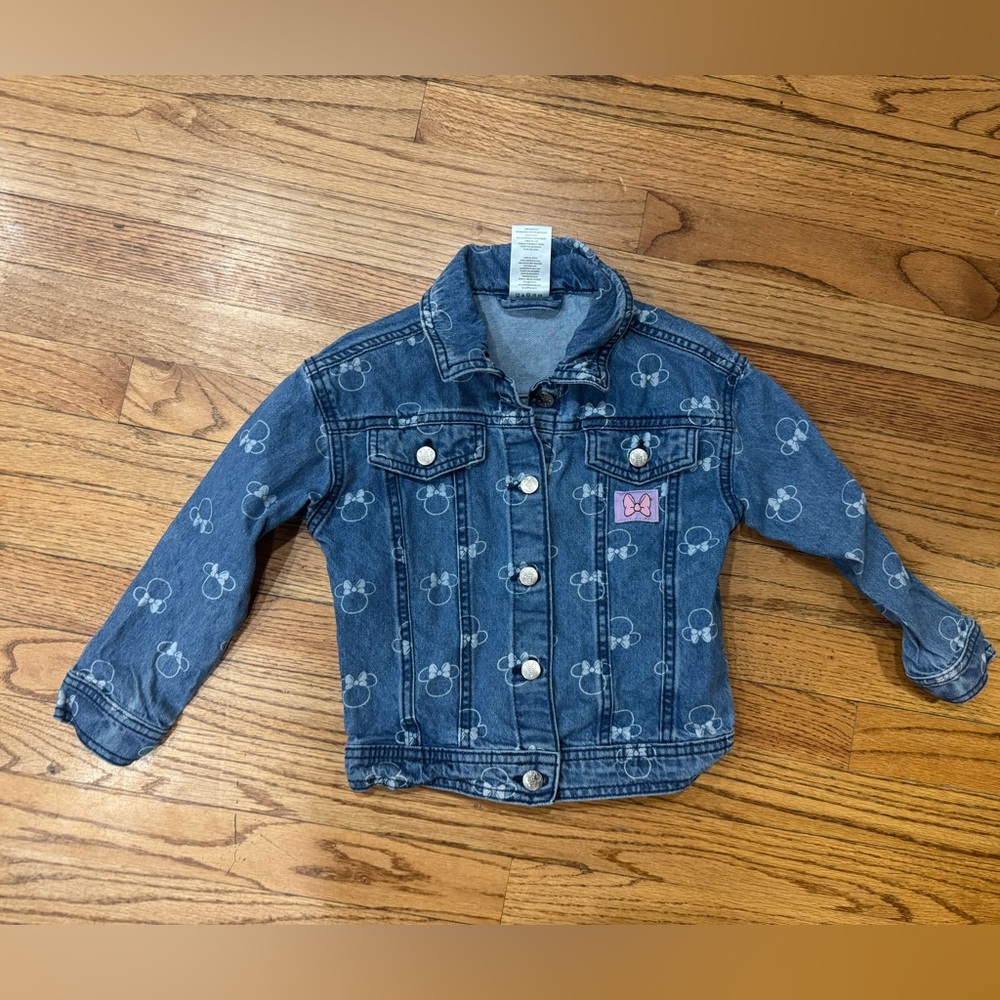Little Girls Minnie Mouse Denim Jacket Size 5 Disney Minnie's Boutique